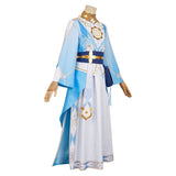 Genshin Impact Lumine Women Blue Dress Outfit Cosplay Costume Outfits Halloween Carnival Suit