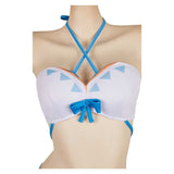 Genshin Impact Lumine Women White Blue Swimsuit Cosplay Costume Outfits Halloween Carnival Suit