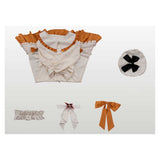 Genshin Impact Sandrone White and Brown Nightgown Cosplay Costume Outfit Halloween Carnival Suit