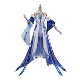 Genshin Impact The Tsaritsa Women Blue Dress Cosplay Costume Outfit Halloween Carnival Suit