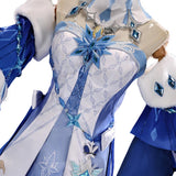 Genshin Impact The Tsaritsa Women Blue Dress Cosplay Costume Outfit Halloween Carnival Suit