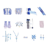 Genshin Impact The Tsaritsa Women Blue Dress Cosplay Costume Outfit Halloween Carnival Suit