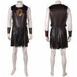 Gladiator 2024 Lucius Verus Brown Battle Outfit Cosplay Costume Outfits Halloween Carnival Suit