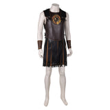 Gladiator 2024 Lucius Verus Brown Battle Outfit Cosplay Costume Outfits Halloween Carnival Suit