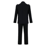 Good Omens Crowley Black Suit Cosplay Costume Outfit Halloween Carnival Suit