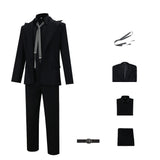 Good Omens Crowley Black Suit Cosplay Costume Outfit Halloween Carnival Suit