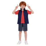 Gravity Falls Dipper Pines Kids Children Blue Vest Set Cosplay Costume Outfit Halloween Carnival Suit