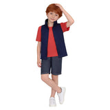 Gravity Falls Dipper Pines Kids Children Blue Vest Set Cosplay Costume Outfit Halloween Carnival Suit