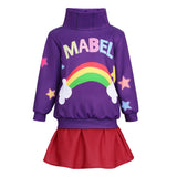 Gravity Falls Mabel Kids Children Purple Outfit Cosplay Costume Outfit Halloween Carnival Suit