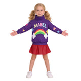 Gravity Falls Mabel Kids Children Purple Outfit Cosplay Costume Outfit Halloween Carnival Suit