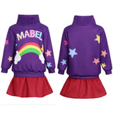 Gravity Falls Mabel Kids Children Purple Outfit Cosplay Costume Outfit Halloween Carnival Suit