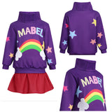 Gravity Falls Mabel Kids Children Purple Outfit Cosplay Costume Outfit Halloween Carnival Suit