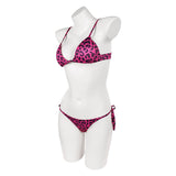 GTA 6 Lucia Caminos Women Purple Leopard Print Swimsuit Cosplay Costume Outfit Halloween Carnival Suit