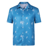GTA Jason Blue Printed Beach Shirt Cosplay Costume Outfit Halloween Carnival Suit