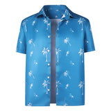GTA Jason Blue Printed Beach Shirt Cosplay Costume Outfit Halloween Carnival Suit
