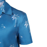 GTA Jason Blue Printed Beach Shirt Cosplay Costume Outfit Halloween Carnival Suit