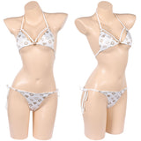 GTA Lucia Women White Swimsuit Cosplay Costume Outfit Halloween Carnival Suit