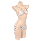 GTA Lucia Women White Swimsuit Cosplay Costume Outfit Halloween Carnival Suit