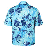 GTA Tommy Blue Printed Beach Shirt Cosplay Costume Outfit Halloween Carnival Suit