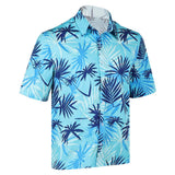 GTA Tommy Blue Printed Beach Shirt Cosplay Costume Outfit Halloween Carnival Suit