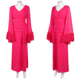 Hacks Season 5 Deborah Vance Women Pink Dress Cosplay Costume Outfit Halloween Carnival Suit