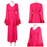 Hacks Season 5 Deborah Vance Women Pink Dress Cosplay Costume Outfit Halloween Carnival Suit