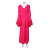 Hacks Season 5 Deborah Vance Women Pink Dress Cosplay Costume Outfit Halloween Carnival Suit