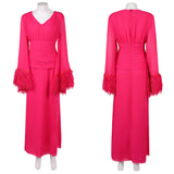 Hacks Season 5 Deborah Vance Women Pink Dress Cosplay Costume Outfit Halloween Carnival Suit