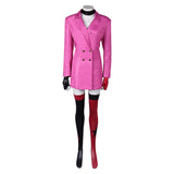 Harley Quinn Season 5 Harley Quinn Women Pink Outfit Cosplay Costume Outfits Halloween Carnival Suit