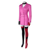 Harley Quinn Season 5 Harley Quinn Women Pink Outfit Cosplay Costume Outfits Halloween Carnival Suit