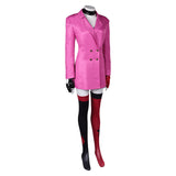 Harley Quinn Season 5 Harley Quinn Women Pink Outfit Cosplay Costume Outfits Halloween Carnival Suit