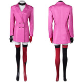 Harley Quinn Season 5 Harley Quinn Women Pink Outfit Cosplay Costume Outfits Halloween Carnival Suit