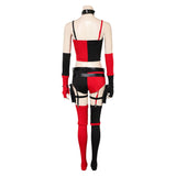 Harley Quinn Women Black And Red Outfit Cosplay Costume Outfits Halloween Carnival Suit