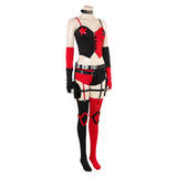 Harley Quinn Women Black And Red Outfit Cosplay Costume Outfits Halloween Carnival Suit
