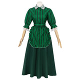 Haunted Mansion Maid Classic Green Dress Outfit Cosplay Costume Outfits Halloween Carnival Suit