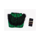 Haunted Mansion Maid Green Striped Dress Outfit Cosplay Costume Outfits Halloween Carnival Suit