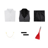 Hazbin Hotel 2025 Season 2 Sir Pentious Grey Outfit Cosplay Costume Outfits Halloween Carnival Suit