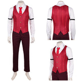 Hazbin Hotel Season 2 Alastor Red Uniform Outfit Cosplay Costume Outfits Halloween Carnival Suit