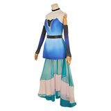 Hazbin Hotel Season 2 Angel Dust Blue Dress Cosplay Costume Outfit Halloween Carnival Suit