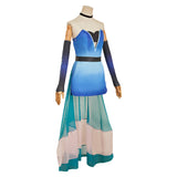 Hazbin Hotel Season 2 Angel Dust Blue Dress Cosplay Costume Outfit Halloween Carnival Suit