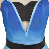 Hazbin Hotel Season 2 Angel Dust Blue Dress Cosplay Costume Outfit Halloween Carnival Suit