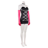 Hazbin Hotel Season 2 Angel Dust Long Gloves Black Dress Outfit Cosplay Costume Outfits Halloween Carnival Suit