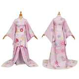 Hazbin Hotel Season 2 Angel Dust Pink Yukata Cosplay Costume Outfit Halloween Carnival Suit