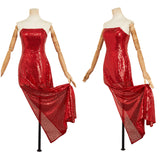 Hazbin Hotel Season 2 Charlie Morningstar Red Sequined Dress Women Cosplay Costume Outfits Halloween Carnival Suit