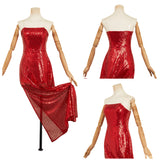 Hazbin Hotel Season 2 Charlie Morningstar Red Sequined Dress Women Cosplay Costume Outfits Halloween Carnival Suit