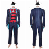 Hazbin Hotel Season 2 Vox Blue Striped Tailcoat Outfit Cosplay Costume Outfits Halloween Carnival Suit