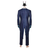 Hazbin Hotel Season 2 Vox Blue Striped Tailcoat Outfit Cosplay Costume Outfits Halloween Carnival Suit