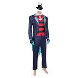 Hazbin Hotel Season 2 Vox Blue Striped Tailcoat Outfit Cosplay Costume Outfits Halloween Carnival Suit