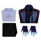 Hazbin Hotel Vox Blue Outfit Cosplay Costume Outfit Halloween Carnival Suit
