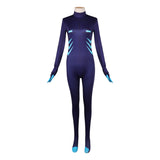 Hazbin Hotel Vox Women Blue Jumpsuit Cosplay Costume Outfit Halloween Carnival Suit